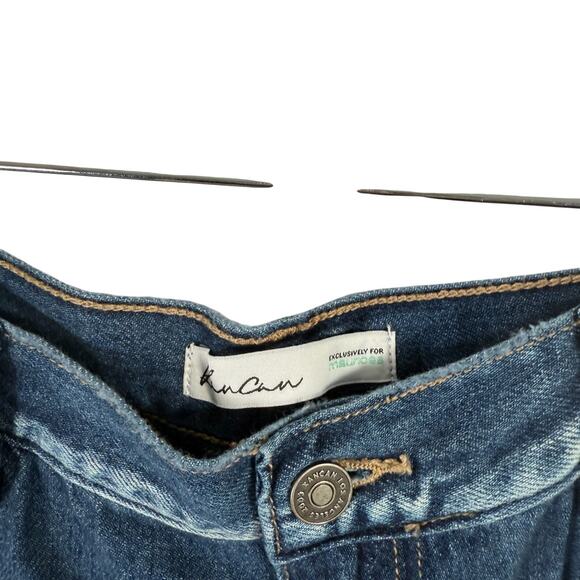 KanCan Maurices Dark Drape Ripped High Rise Wide Leg Jeans Boho NEW Womens 31 - Picture 4 of 8